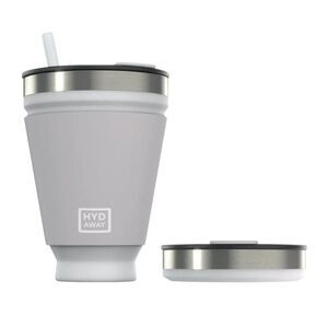 Collapsible Travel Tumbler in Light Gray